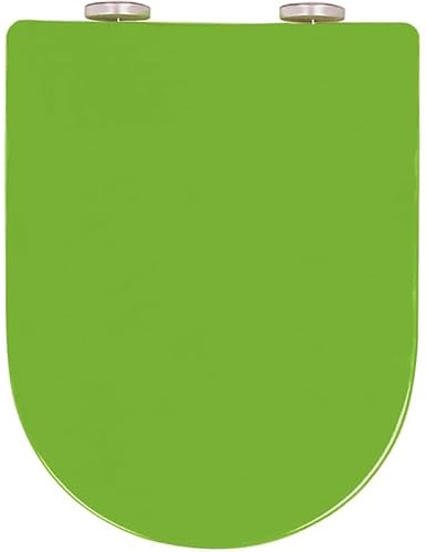 Tavoletta WC Colorato, Sedile WC Con Chiusura Ammortizzata E 4 Cuscinetti Antiscivolo, Sgancio Rapido Per Una Facile Pulizia E Montaggio, Coperchio Water Dal Design Ergonomico, Verde