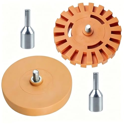 Borrador de Láminas,Pegatinas de Goma Rueda,Calcomanía Removedor de Coche, 100 mm y 88 mm Disco de Borrador de Láminas,Se utiliza en Automóviles, Motocicletas, Barcos, 2 Piezas