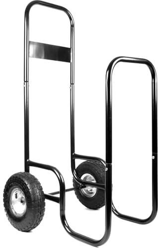 Jardiaffaires - Carrello porta legna da 150 kg, con custodia protettiva