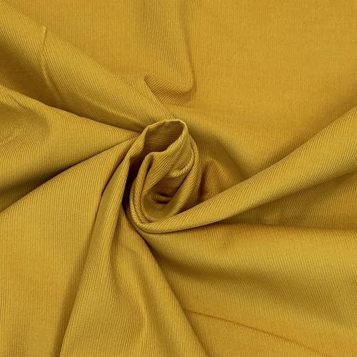 MAGAM-Stoffe Lasse Babycord Feincord Stoff uni 100% Baumwolle Meterware 50cm (02. Ocker)