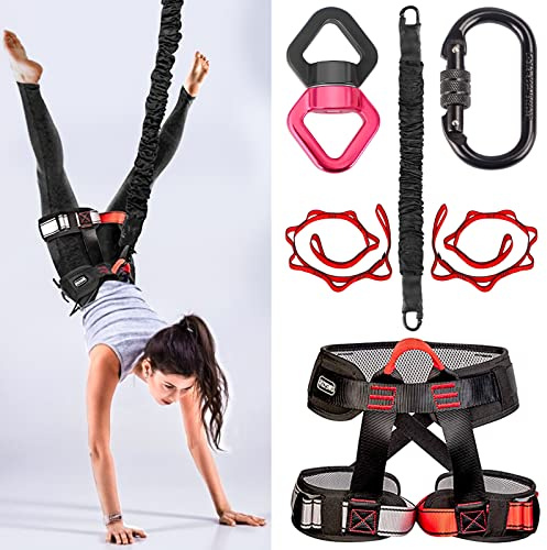 DASKING Heavy Bungee Band Set, Air Yoga Resistence Bungee Stretch Gürtel 4D Coreografía Tanzseil, Exercise Resistance Belt Training Fitness Home Gym Professional Trainingsausrüstung