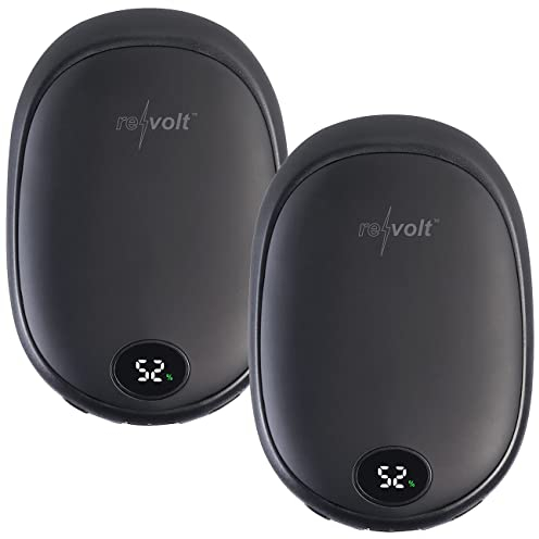 revolt Taschenofen: 2er-Set USB-Powerbank & 2-Stufen-Handwärmer, 2 A, 10.000 mAh, Display (Elektrische Handwärmer, Handwaermer, Beheizbare Handschuhe)