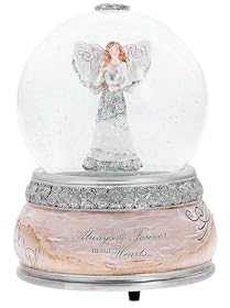 Pavilion Gift Company - Always & Forever in Our Hearts - 5.75 Musical Amazing Grace Waterglobe Snowglobe Snowstorm 100 mm Collectible Bereavement in Memory Memorial Greif Gift Funeral Present
