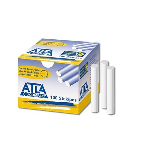 ATLA Compact Hartkreide rund – 100 Stück in der Farbe weiß | Wiemann Lehrmittel