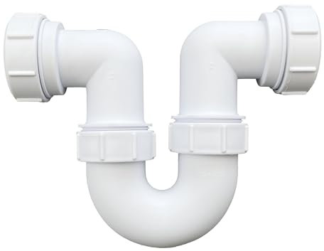 Siphon d'évier pivotant multi-fit 40 mm conforme à la norme BS EN 274-1:2002. Avec rondelle d'étanchéité EPDM et joint d'étanchéité de 75 mm. Siphon de lavabo, idéal pour une solution efficace de