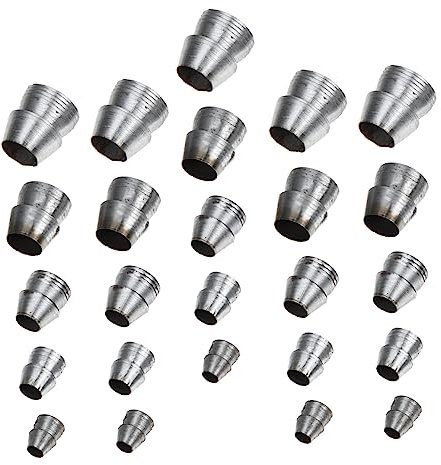 Artibetter 25pezzi Cunei Rotondi Martello in Ferro Per Mazze e Accette Diametri Vari e Superficie Liscia Per Uso Professionale