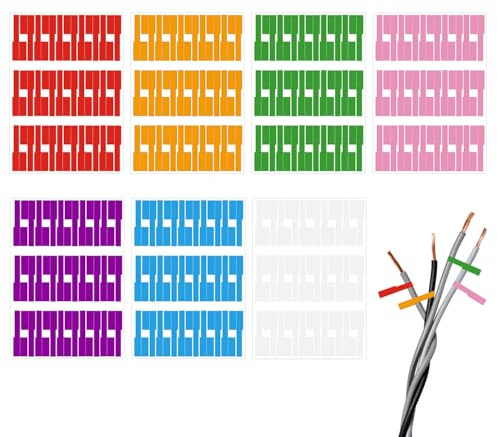 Lot de 7 étiquettes autocollantes pour câbles, étiquettes de câble, étiquette de câble, étiquette de chargeur