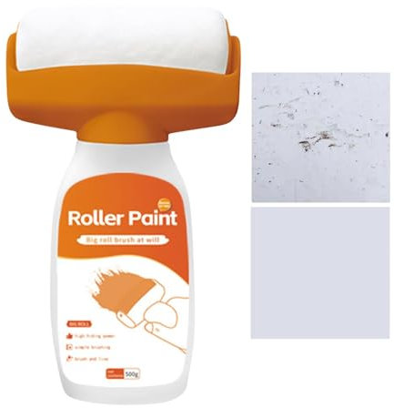Wand Reparatur Rollbürste, 500g Wandreparaturroller Farbe, Wandfarbe Ausbessern Weiß Roller, Farbroller Wandfarbe Ausbesserung, Wandfarbe Reparaturset, Rollbürste Mit Wandreparaturpaste