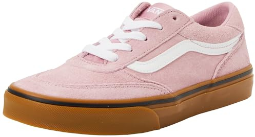 Vans Brooklyn LS Shoe | Kids' Low-Top Sneakers for Boys & Girls, Casual Fashion Footwear, Basic Gum Pink Dawn, 2