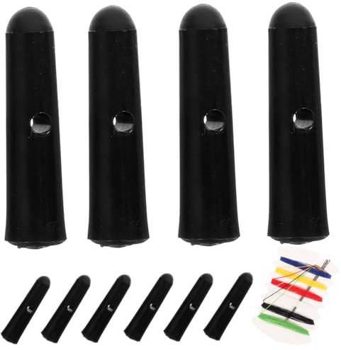 HIAKDOFT 10 Pièces Perles De Queue De Parapluie Accessoires De Réparation Pour Parapluies Longs Et Pliants Pratiques Et Durables En Plastique Noir