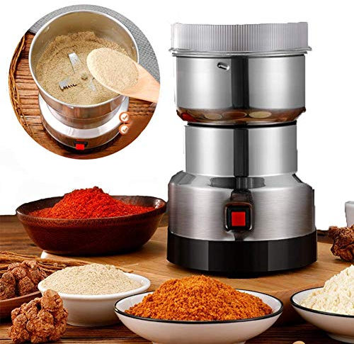 OZBME Molinillo de Alimentos multifunción pequeño, máquina eléctrica para moler condimentos, Hierbas, Especias, Frutos Secos, Granos y Granos de café.