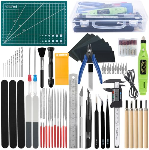 85 Pieces Gundam Model Tools Kit,Hobby Building Tools Kit ,Hobby Craft Tools for Plastic Models & Miniatures, Model Building Set, for Gundam Car Model Building Repairing and Fixing