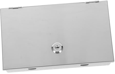 FUTUREORYY Caja Protectora Para Enchufes De Acero Inoxidable Con Cerradura Resistente Al Agua Anti-robo Para Uso Interior y Exterior Diseño Elegante y Duradero Para Seguridad De Conexiones El