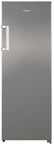 HEINNER Gefrierschrank HFF-HS240NFXE++, 240 L, Energieklasse E, Full No Frost, Inverter-Kompressor, Multi Air Flow, digitales Display, Super Freezing, 7 Gefrierfächer, LED-Licht, Inox-Look