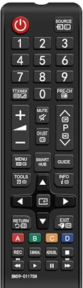 Mando a distancia de repuesto para todos los televisores Samsung Smart TV 3D LCD LED UHD QLED 4K TV Universal para Samsung TV Mando a distancia BN59-01175N – No requiere configuración