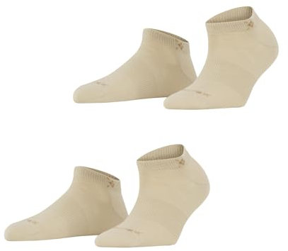 Burlington Damen Sneakersocken Everyday Sneaker Multipack W Sn Baumwolle kurz einfarbig 2 Paar, Beige Sand Stone 4024, 36-41