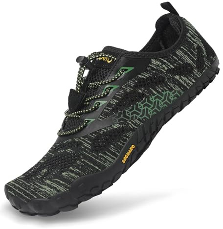 SAGUARO Zapatillas Barefoot Hombre Zapatos Minimalistas Mujer Calzado Descalzos Ligeras Transpirables y Antideslizantes, 04 Verde, 43 EU