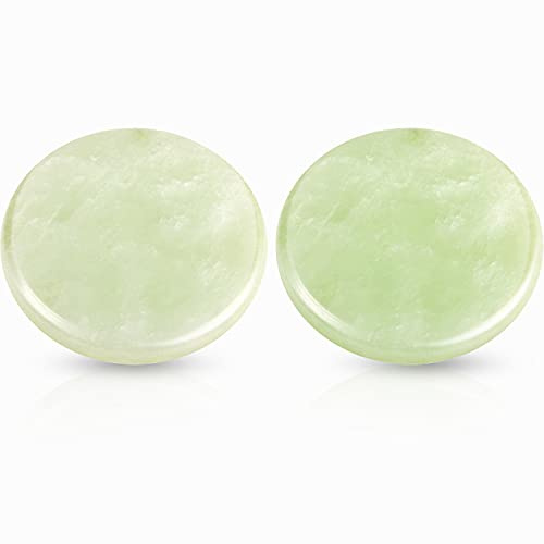 LEBQ 2 Pezzi Estensione Ciglia Jade Pietra Ciglia di Colla Adesivo per Pietre di Giada Base per Ciglia Finte per Pallets, 2 Pollici