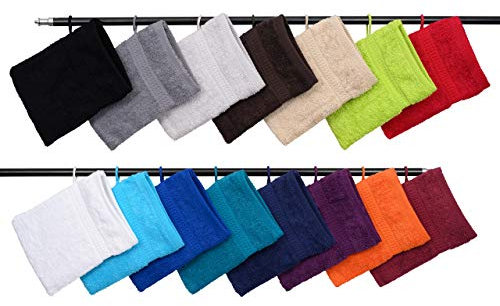 10er Set Waschhandschuhe Waschlappen Petrol 16x21 cm | 100% Baumwolle Frottier | Oeko-TEX® Standard 100 | Premium Qualität 500 g/m²