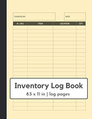 Large Inventory Log Book and Tracker: A large inventory log and inventory tracker notebook for business | 8.5 x 11 in logbook with inventory spreadsheet pages