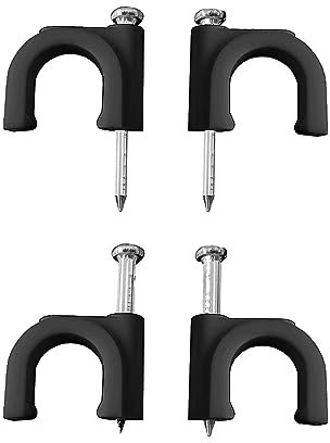 Grapas Lapafil Nº 8 2 x 2,5 mm Negro Cables 100 Unidades