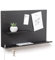 byde Wandorganizer Hebe aus Stahlstruktur. 49 x 9 x 30 cm 3-in-1 Wandregal mit Magnettafel und Magneten. Tafel für Schlüssel, Zeitungen und Notizen. Schwarze Farbe