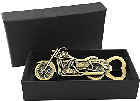Relota Decapsuleur Alliage de Zinc, Décapsuleur Biere Rétro Bronze, Ouvre Bouteille Personnalisé Idée Cadeau Motard Homme Utile, Tire Bouchon pour Homme et Amateur de Moto
