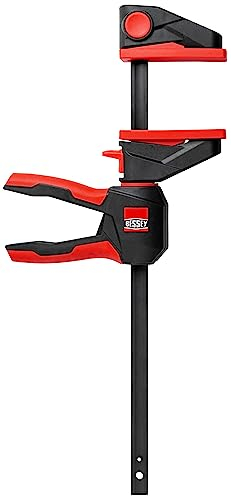 BESSEY Einhandzwinge mit drehbarem Griff EZ360-60, Spannweite 600 mm Ausladung 80 mm, einfaches Überkopfarbeiten, Innovativer 360° Dreh-Mechanismus, Gewicht 1,06 Kg