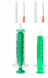 Set för laboratoriesprutor, flytande spruta, hobbyspruta med trubbig nål, olika storlekar för e-liquid aromhobby och hemmabruk (set 1 x 10 ml och 1 x 5 ml)