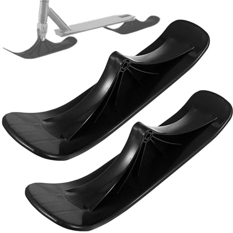 2X Scooter de Ski de Luge à Neige, Accessoires de Luge à Neige pour Vélo et Patin de Ski d'hiver pour, Kit de Conversion de Scooter de Sable Pliable pour Planche à roulettes Pièces de Rechange
