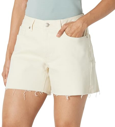 Amazon Essentials Pantalones Cortos Vaqueros de Tiro Medio, Corte Estándar y Poca Elasticidad Mujer