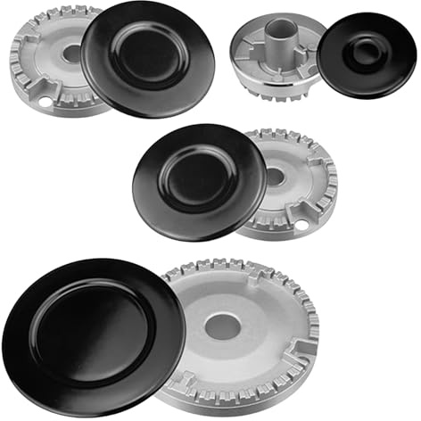 8 PCS Cooker Hat Set, Oven Gas Hob Covers Gas Stove Burner Cap Oven Hob Covers 55mm 75mm 100mm 130mm Gases Lid Kit for Most Gases Stove Burners