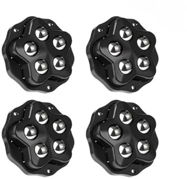 Avilia Ruote per Mobili Set 4 – Rotelle per Mobili Girevoli 360° 5 Sfere Acciaio, Ruote per Mobili Pesanti 300 kg ABS, Ruote per Carrelli Piroettanti, Rotazione Fluida Silenziosa