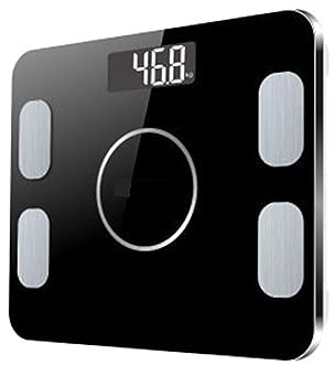 Smart Kroppsfettvåg Digital Vägning Badrumsviktsvåg Golv Bluetooth-våg Viktningsbalans Electronique Exakt, LäTt Att LäSa(Black)