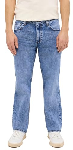 MUSTANG Herrjeans Big Sur Regular fit jeans byxor denim stretch bomull svart blå denim svart denim blå w30-w40, Denim blå (5000-202), 33W x 30L