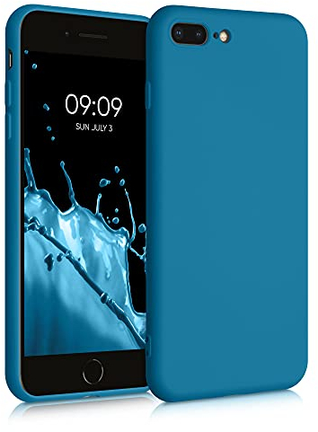 kwmobile Custodia Compatibile con Apple iPhone 7 Plus/iPhone 8 Plus Cover - Back Case per Smartphone in Silicone TPU - Protezione Gommata - blu indaco