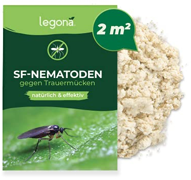 Legona SF Nématodes pour prévenir les puces de terre - 2m² de terreau / 1 million / 12 plantes - Traitement biologique longue durée pour plantes d'intérieur