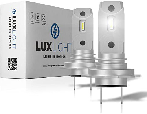 LUXLIGHT Lampadina LED 100% ADATTABILE H7 / H18 14'000 LM 30W 12V 6500K Bianco 2PZ Kit Lampada Sostituzione PLUG AND PLAY Alogena, Fari Abbaglianti e Anabbaglianti per Auto