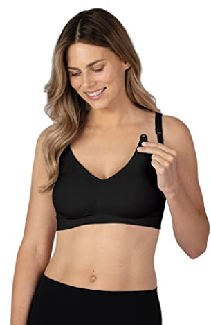 Basics by Bravado Maternity & Nursing Bra Seamless Double Layer, Wirefree, Adjustable for Breastfeeding S - XXL