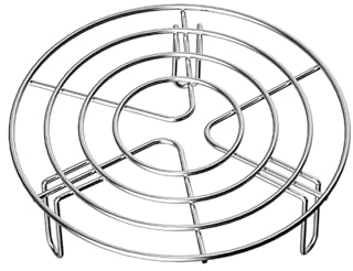 Edelstahl Einlegerost Dampfrost, Kochständer Dampfgarer Einsatz Kuchenrost Rund Dämpfen Rack, Dämpfeinsatz für Kochtöpfe Töpfe Abkühlgitter Kuchengitter (19.5 * 5.5Cm)