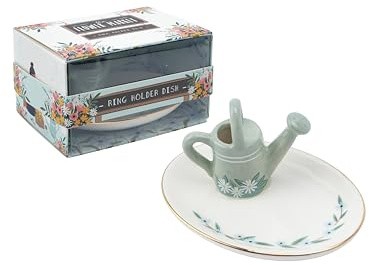 CGB Giftware | The Flower Market Watering Can Ring Holder Dish in Gift Box | Jewellery Holder | Trinket Dish | Ring Holder | Watering Can | The Flower Market | GB07140