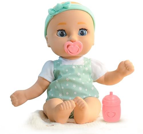 BE Loved Babies Sam, Muñeca Bebé, Tiene una Textura de Piel Suave e Incluye un Chupete y un Biberón, Juguete Regalo para Niñas y Niños de 18+ Meses