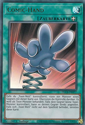DLCS-DE077 - Comic – Hand - Ultra Rare - Reprint - Deutsch - Dragons of Legend: The Complete Series - mit LMS Trading Fieldcenter-Karte Yugioh