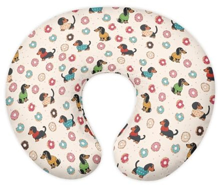 TOADDMOS Federa per Cuscino da Allattamento per Bambini a Forma di U, Cuscino Smontabile, Fodere per Cuscino per Cani di Razza Teckel, Donut, Multifunzionale, Morbida e Confortevole