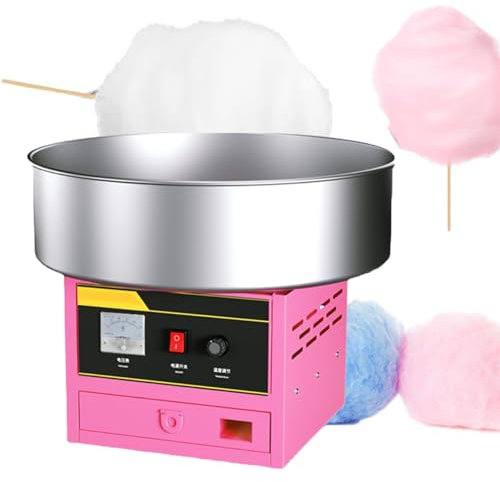 Máquina Profesional para Hacer algodón de azúcar, 1200 W, para Uso Comercial, con Recipiente Grande de Acero Inoxidable Apto para Uso alimentario, Temperatura de 150 a 180 °C