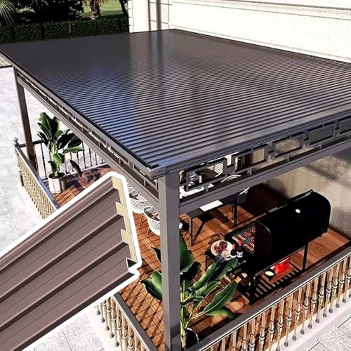 Lamiere per Copertura Tetti 1 2 5 8 Pezzi di Pannelli di Copertura per Tende da Sole, Fogli di Lamiera Ondulata Lunghi 0,8-1,5 M, Pannelli di Copertura Impermeabili per Pergolato, Patio, Costruzione d