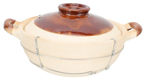 Casserole en Argile 0, 5 L Double Poignées pour Cuisson Lente