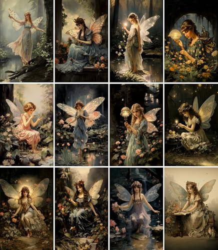 Gothic Fairies Rice Paper, 20 x 26.5cm (6 Sheets) – 6X Decoupage Papers for Collage, Mixed Media, Card Making & Crafts, Decoupage by CRAFT KREATIVELY