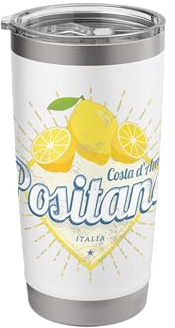 Positano Costa d'Amalfi Limón Italia Vintage Costa de Amalfi Vaso térmico de acero inoxidable de doble pared