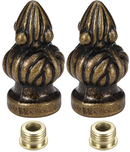 sourcing map 2pcs Perilla embellecedor de pomo Accesorios decoración de 1-3/8 pulgadas de largo de bronce